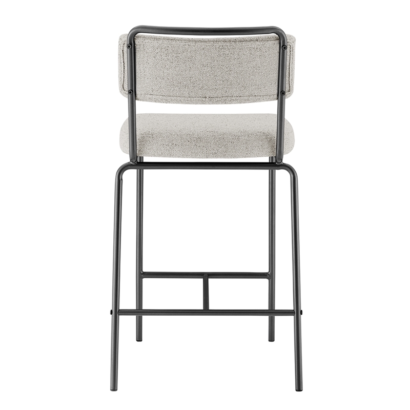 NPD Furniture Zander Fabric Counter Stool in Pebbled Cream (Set of 4)