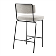 NPD Furniture Zander Fabric Counter Stool in Pebbled Cream (Set of 4)