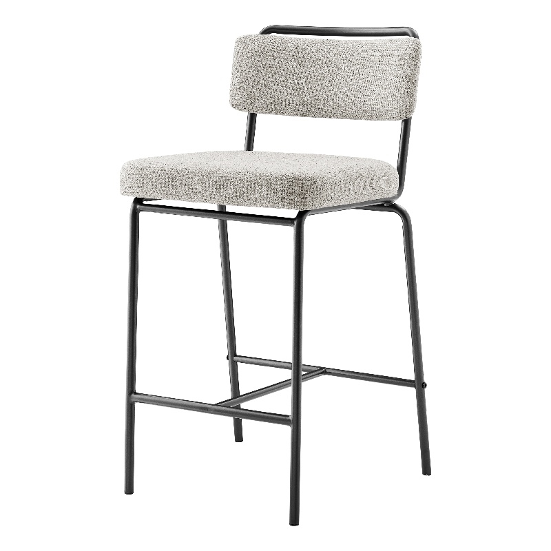 NPD Furniture Zander Fabric Counter Stool in Pebbled Cream (Set of 4)