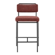 NPD Furniture Zander Fabric Counter Stool in Pebbled Terracotta (Set of 4)