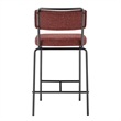 NPD Furniture Zander Fabric Counter Stool in Pebbled Terracotta (Set of 4)