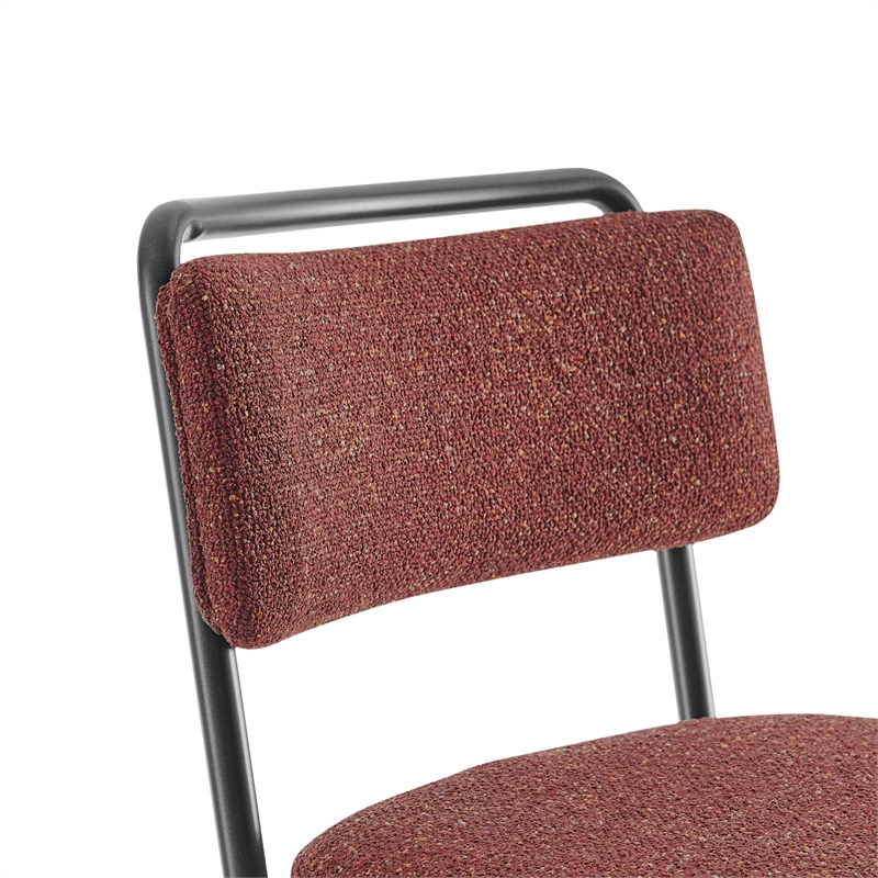 NPD Furniture Zander Fabric Counter Stool in Pebbled Terracotta (Set of 4)