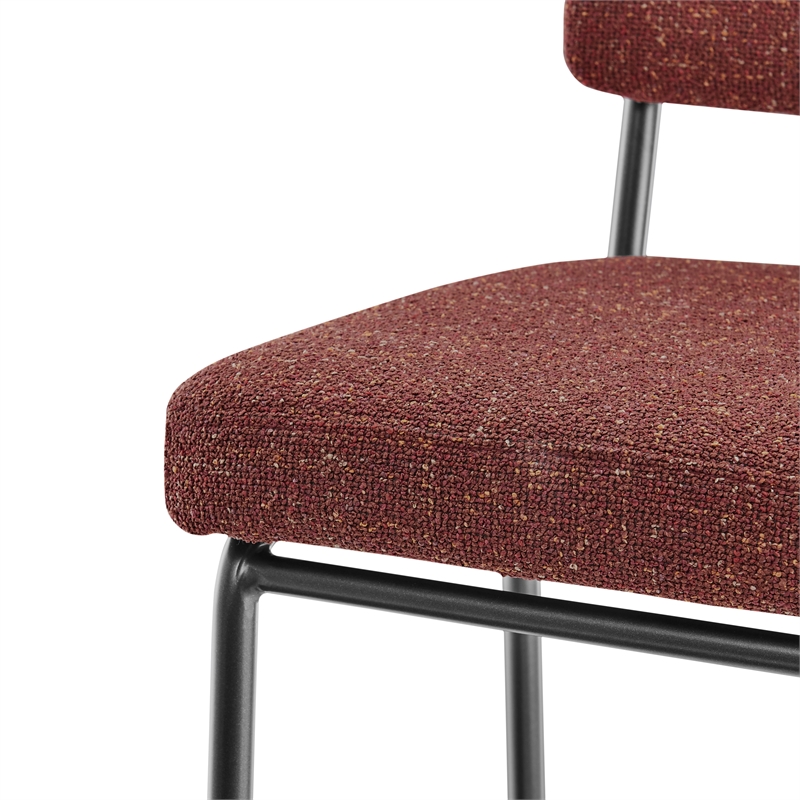 NPD Furniture Zander Fabric Counter Stool in Pebbled Terracotta (Set of 4)