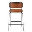 NPD Furniture Zander PU Counter Stool in Toasted Caramel (Set of 4)