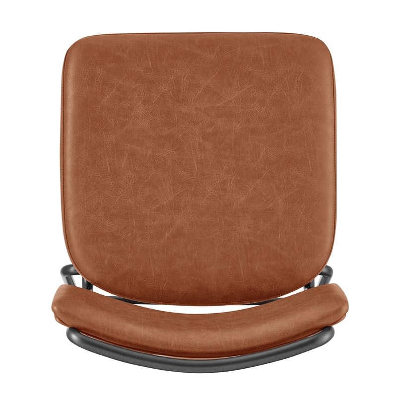 NPD Furniture Zander PU Counter Stool in Toasted Caramel (Set of 4)