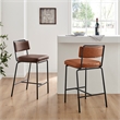 NPD Furniture Zander PU Counter Stool in Toasted Caramel (Set of 4)
