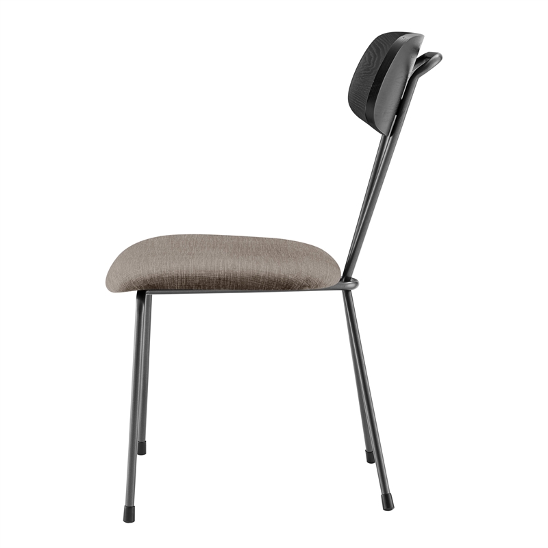 NPD Furniture Elise Fabric Dining Side Chair in Magnolia Taupe (Set of 4)