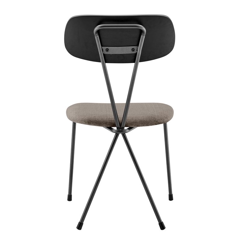 NPD Furniture Elise Fabric Dining Side Chair in Magnolia Taupe (Set of 4)