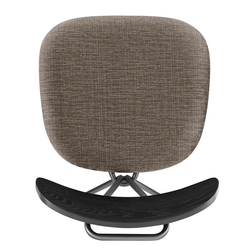 NPD Furniture Elise Fabric Dining Side Chair in Magnolia Taupe (Set of 4)
