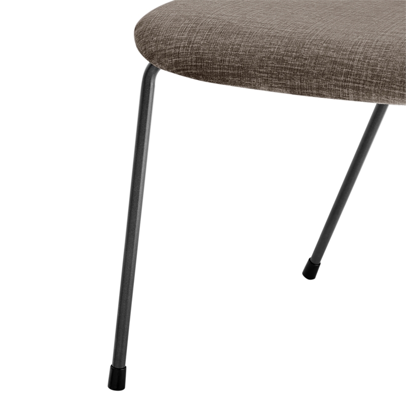 NPD Furniture Elise Fabric Dining Side Chair in Magnolia Taupe (Set of 4)