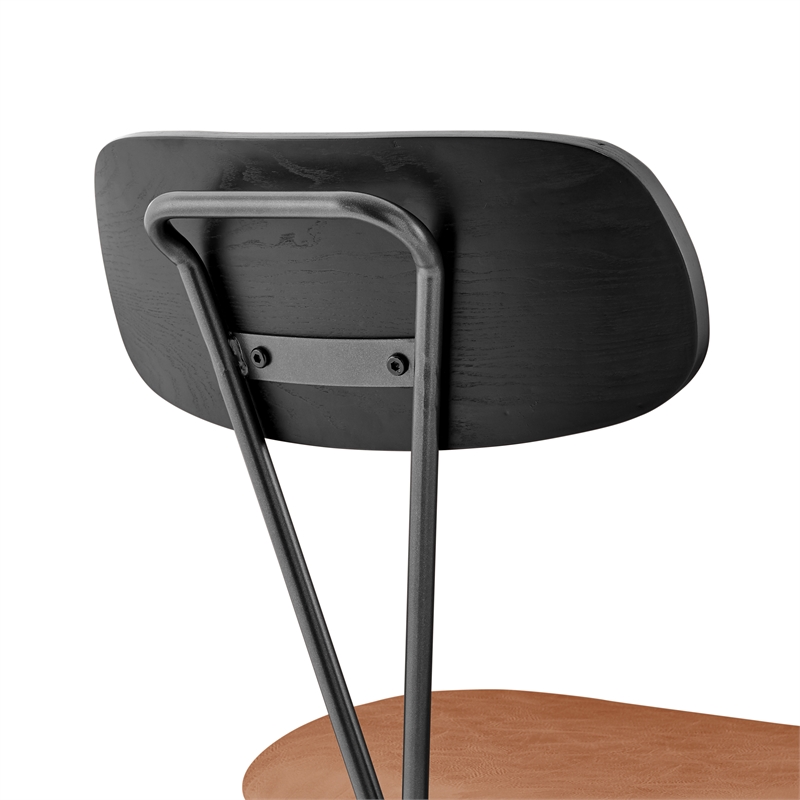 NPD Furniture Elise PU Dining Side Chair in Toasted Caramel (Set of 4)