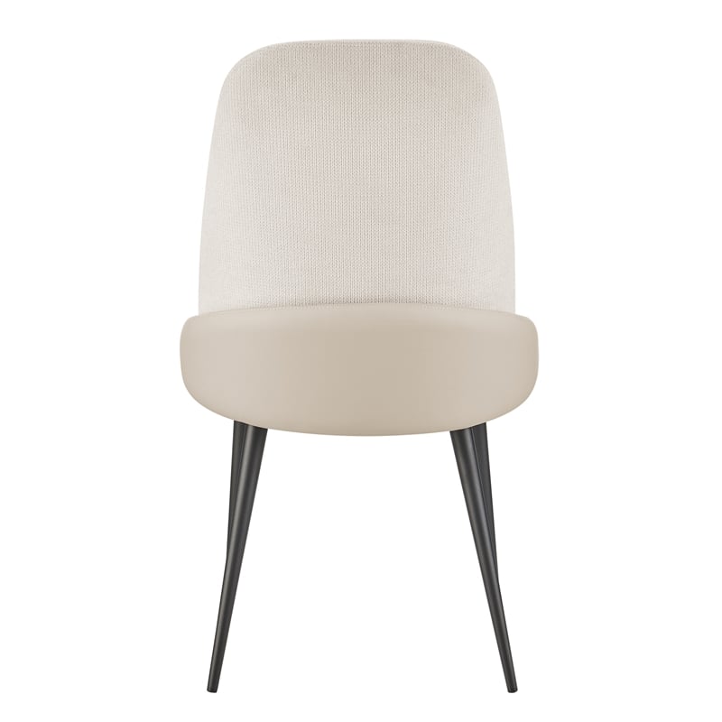 NPD Furniture Elodie Fabric/PU Dining Side Chair (Set of 2)