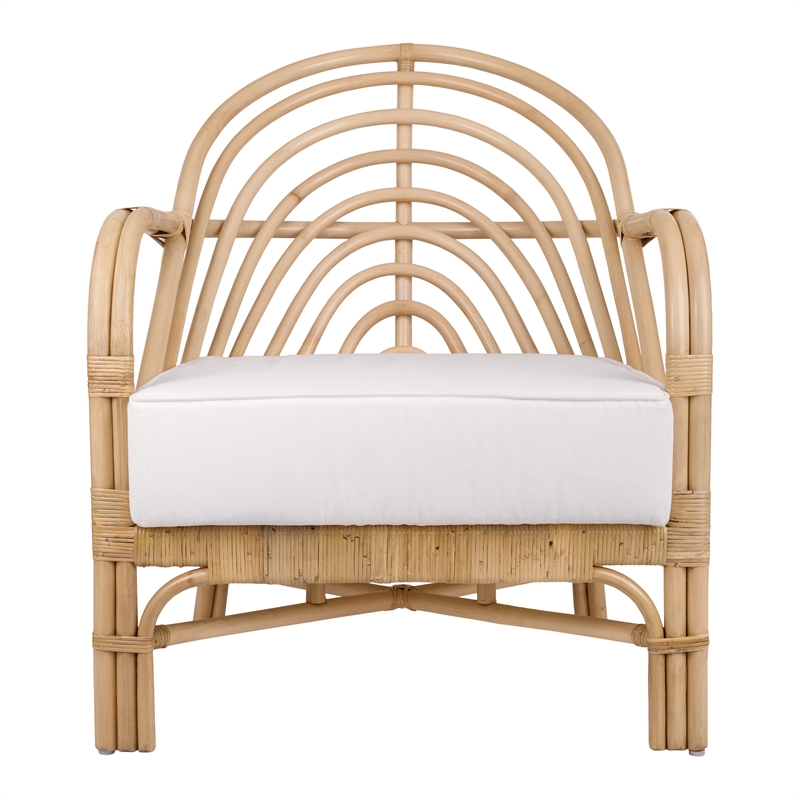 NPD Furniture Lana Rattan Accent Arm Chair