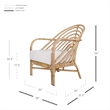NPD Furniture Lana Rattan Accent Arm Chair