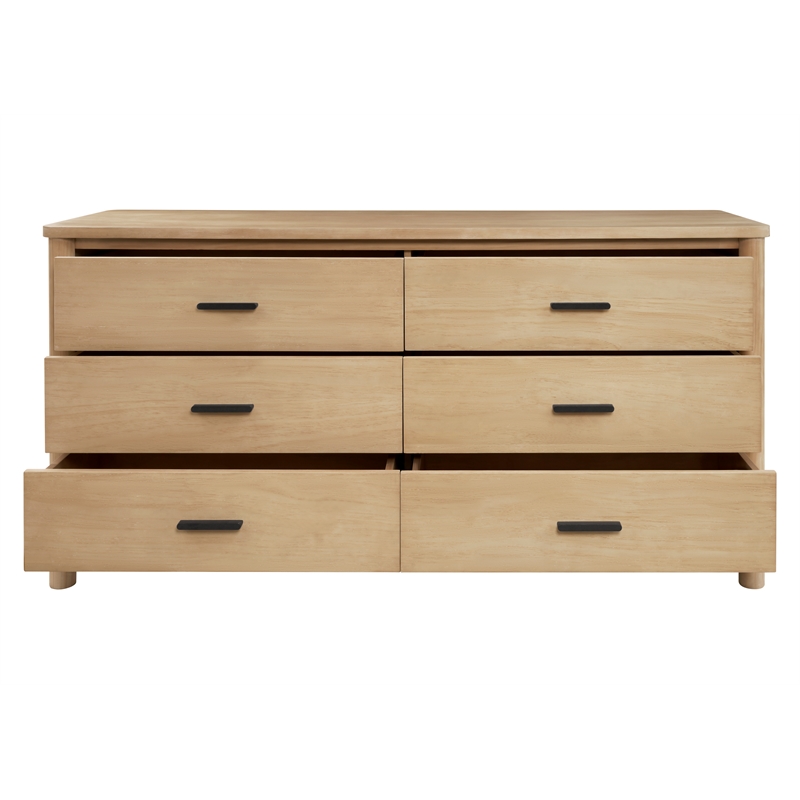 NPD Furniture Bloomfield Dresser 6 Drawers in Natural Pine