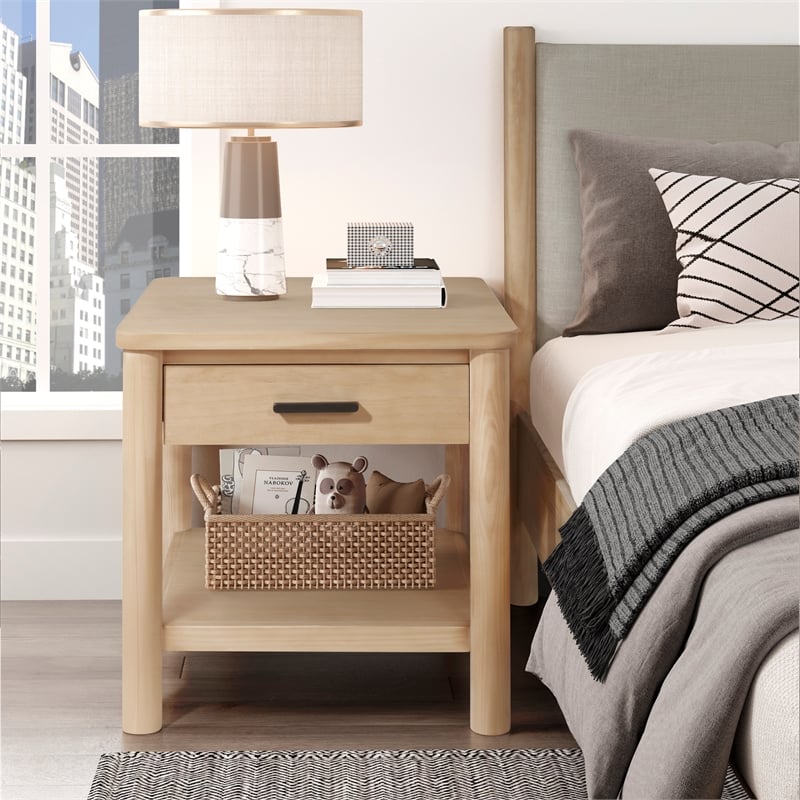 NPD Furniture Bloomfield Nightstand/Side Table in Natural Pine