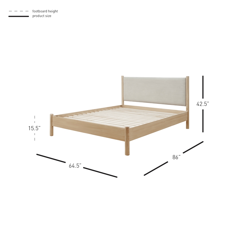 NPD Furniture Bloomfield Queen Bed Set in Natural Pine