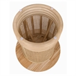 NPD Furniture Brisa Rattan Side/End Table w/ Wood Top