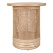 NPD Furniture Brisa Rattan Side/End Table w/ Wood Top