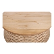 NPD Furniture Kamari Rattan Coffee Table w/ Wood Top