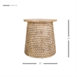 NPD Furniture Kamari Rattan Side/End Table w/ Wood Top