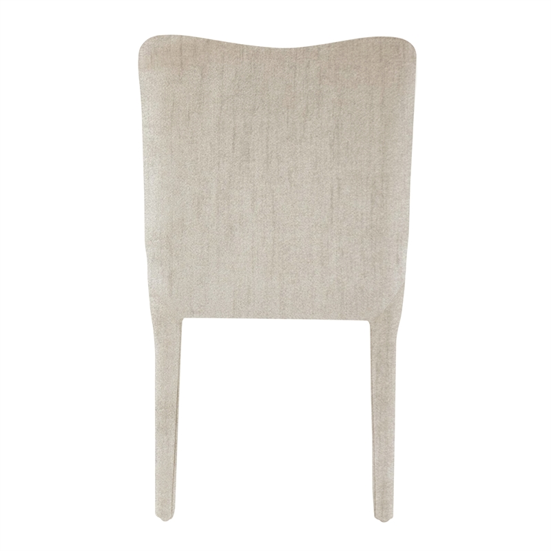 NPD Furniture Alder Velvet Dining Side Chair in Zen Cream (Set of 2)