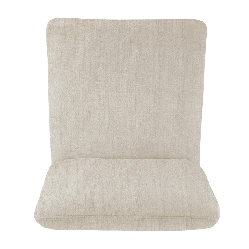 NPD Furniture Alder Velvet Dining Side Chair in Zen Cream (Set of 2)