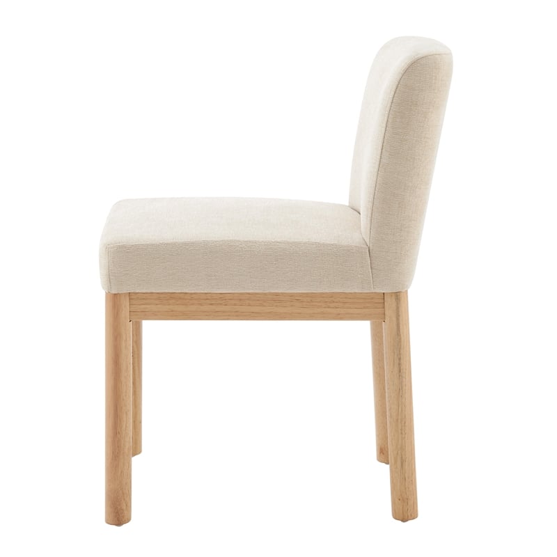 NPD Furniture Bloomfield Fabric Low-Back Dining Chair in Beige (Set of 2)