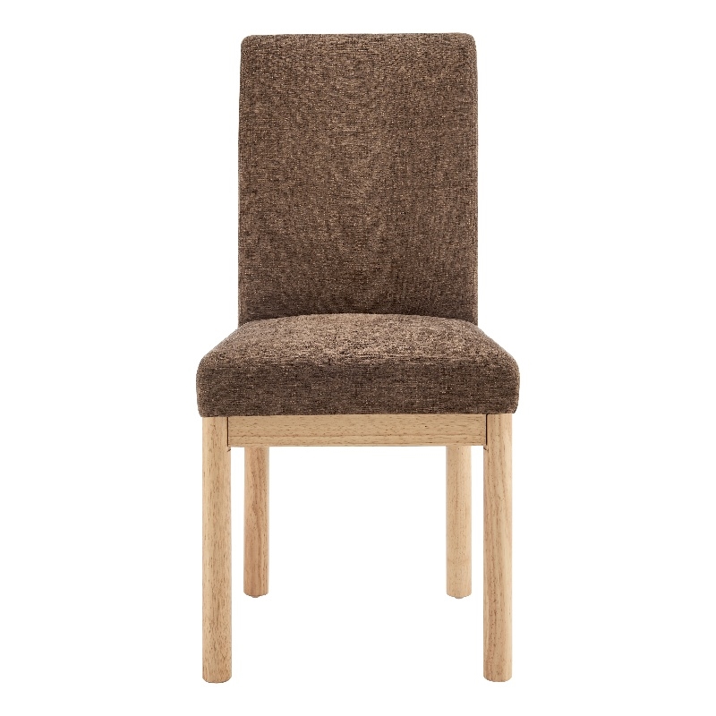 NPD Furniture Bloomfield Fabric High-Back Dining Chair in Brown (Set of 2)