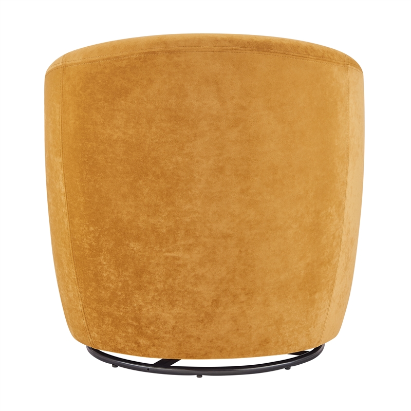NPD Furniture Regina Velvet Swivel Accent Arm Chair in Dainty Caramel