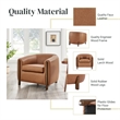 NPD Furniture Ruth Faux Leather Accent Arm Chair in Vintage Cider