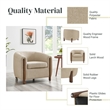 NPD Furniture Ruth Fabric Accent Arm Chair in Barley Beige