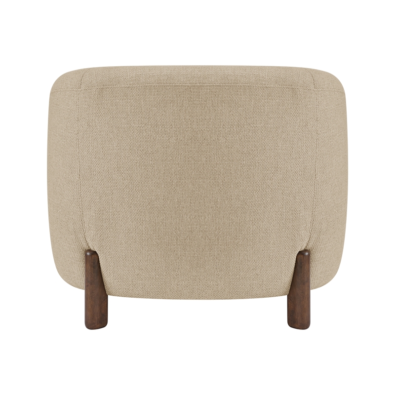 NPD Furniture Ruth Fabric Accent Arm Chair in Barley Beige