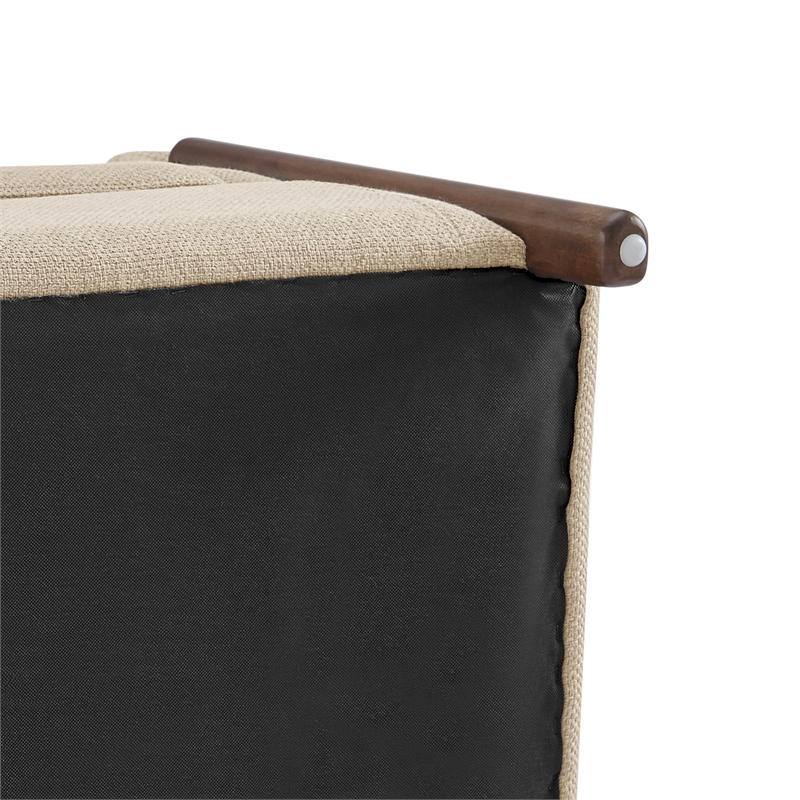 NPD Furniture Ruth Fabric Accent Arm Chair in Barley Beige