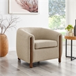 NPD Furniture Ruth Fabric Accent Arm Chair in Barley Beige