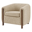 NPD Furniture Ruth Fabric Accent Arm Chair in Barley Beige