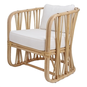NPD Furniture Shanaya Rattan Accent Arm Chair in Natural