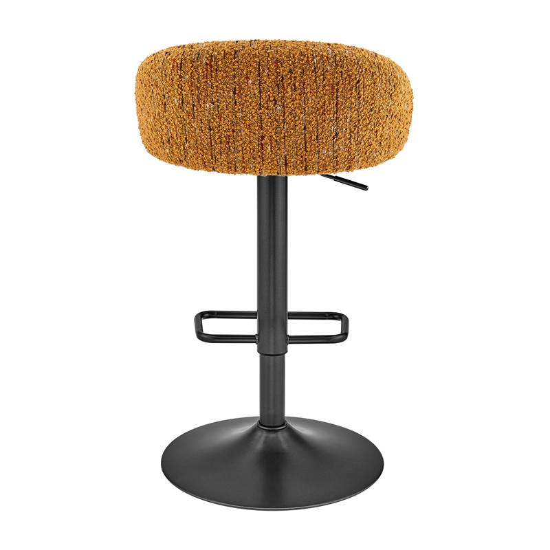 NPD Furniture Jorrell Fabric Gaslift Swivel Bar Stool in Yellow (Set of 2)
