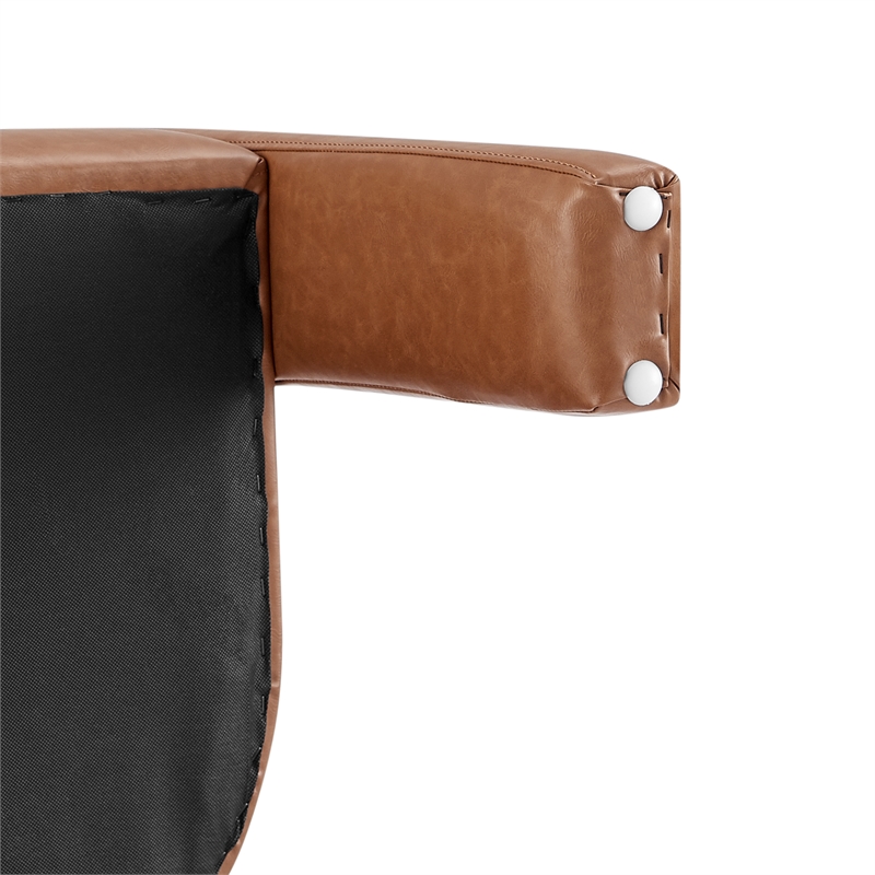 NPD Furniture Sherlyn Faux Leather Dining Side Chair in Vintage Cider