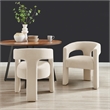NPD Furniture Sherlyn Velvet Dining Side Chair in Folia Cream