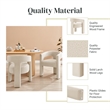NPD Furniture Sherlyn Velvet Dining Side Chair in Folia Cream