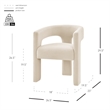 NPD Furniture Sherlyn Velvet Dining Side Chair in Folia Cream