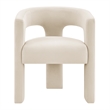 NPD Furniture Sherlyn Velvet Dining Side Chair in Folia Cream