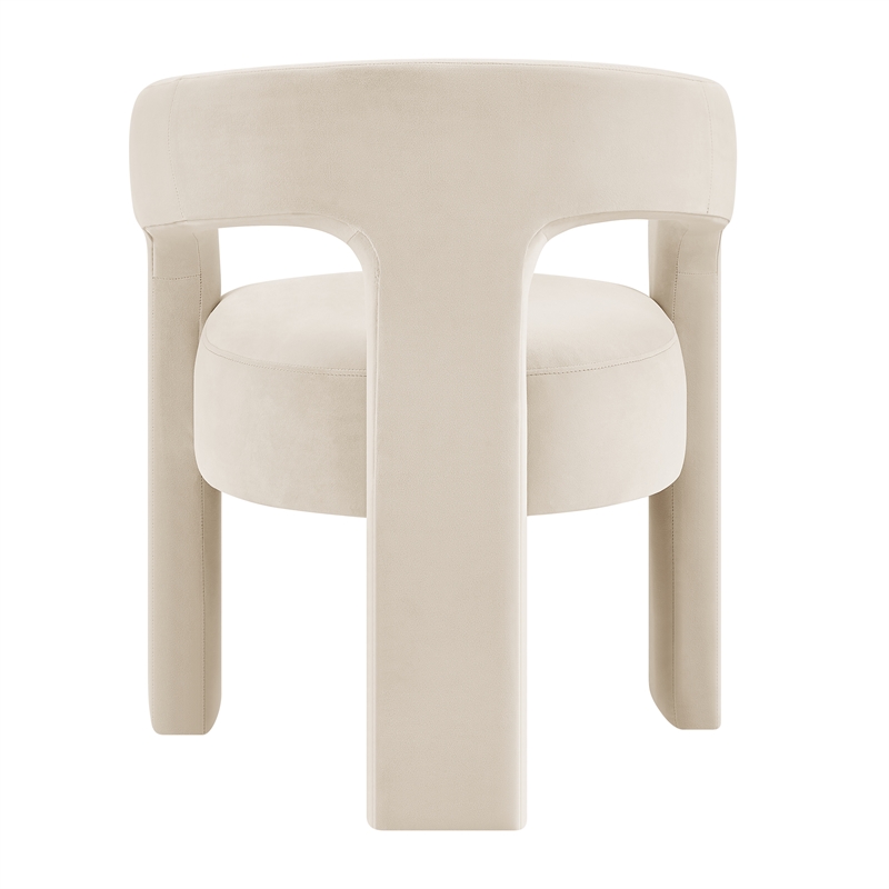 NPD Furniture Sherlyn Velvet Dining Side Chair in Folia Cream