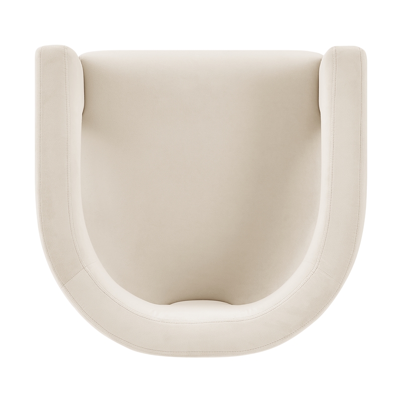 NPD Furniture Sherlyn Velvet Dining Side Chair in Folia Cream