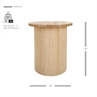 NPD Furniture Kiefer Rattan Side/End Table w/ Wood Top in Natural