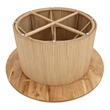 NPD Furniture Kiefer Rattan Coffee Table w/ Wood Top in Natural