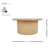 NPD Furniture Kiefer Rattan Coffee Table w/ Wood Top in Natural
