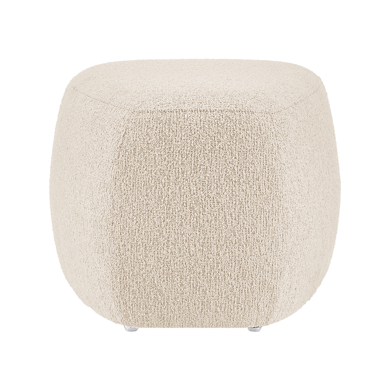NPD Furniture Carlese Fabric Small Ottoman in Palladian Beige