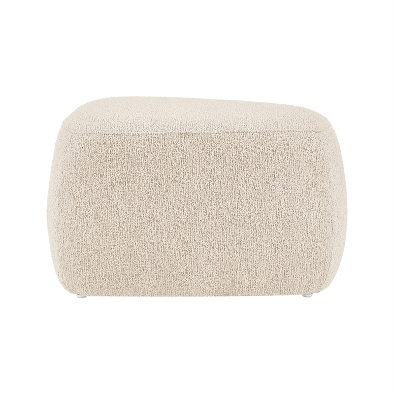 NPD Furniture Carlese Fabric Small Ottoman in Palladian Beige